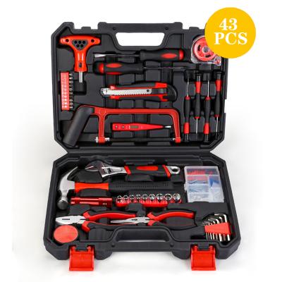 China Portable Household Household Tool Box 43 Pieces Professional Tool Kit Maintenance for sale