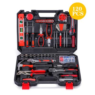 China Portable Household Household Tool Box 120 Pieces Professional Tool Kit Maintenance for sale