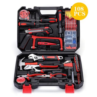 China Household Portable 108 Piece Repair Tool Kit Handheld Tool Box for sale