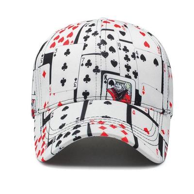 China Custom Clear COMMON Panel Men's Luxury Cotton Joker Playing Cards Baseball Cap and Printing Hat Women's Baseball Cap and Hat for sale