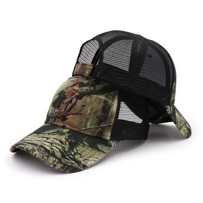 China COMMON Baseball Cap Summer Camouflage White Tree Plain Distress Dad Hat Baseball Bionic Breathable Mesh Real for sale