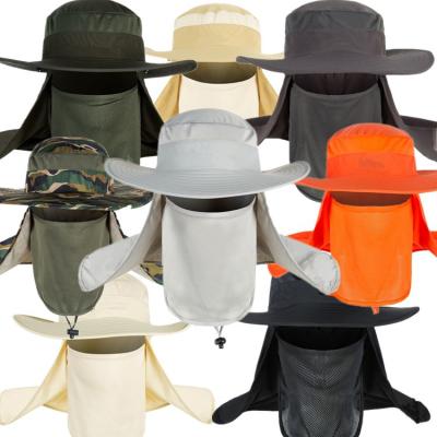 China Picture Foldable Hat With Wind Rope Sun Hats Large Wide Brim Fisherman's Hat Camouflage Rope Bucket Hat for sale