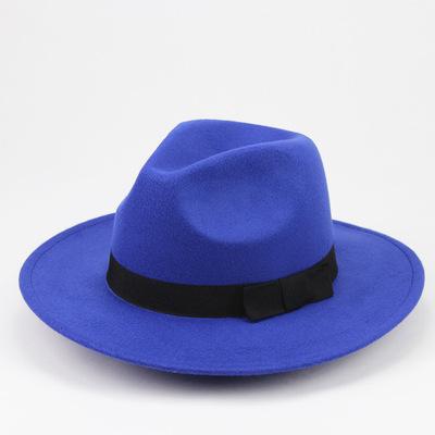 China Picture Soft Shading For Men's And Women's Woolen Dab Brim Hats Narrow Street Jazz Top Hat Formal Hats for sale