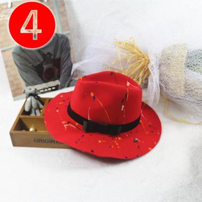 China Stylish Feature Picture Hat With Bowknot Wide Brim Cap Flat Blank Top Quality Sleeve Fedora Hats for sale