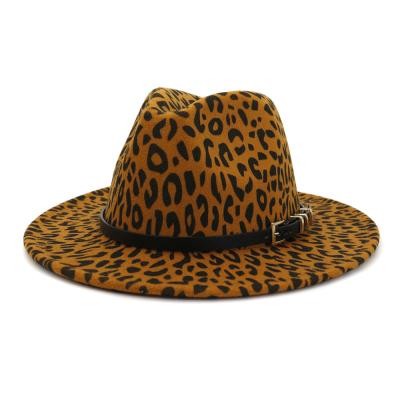 China Cool Comfy Picture Acrylic Fibers Leopard Print Cowboy Hat for sale