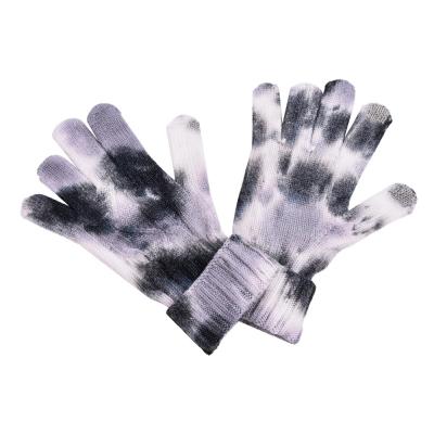 China New Women Tie Dyed Gloves For Outdoor Skiing Winter Warm Cycling Gloves for sale