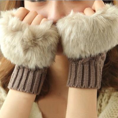 China Warm Riding Knitted Fingerless Wash Disposable Coated Mechanic Working Custom Logo Fur Gloves For Women Women Winter Gym Motorcycli for sale