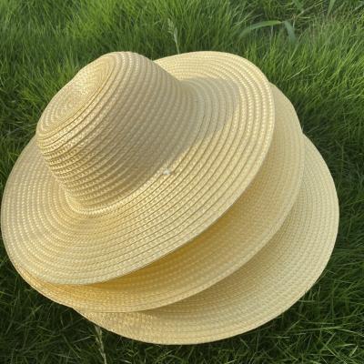 China Summer Solid Color Sun Checked Hats For Men And Women Breathable Farmers Overflow Straw Hat Unisex Foldable Large-Brimmed Sun Visor Hats for sale