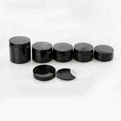 China Cosmetic jar 30ml 50ml 80ml 100ml 120ml 150ml 200ml 250ml black skin care cream and cream jar for sale