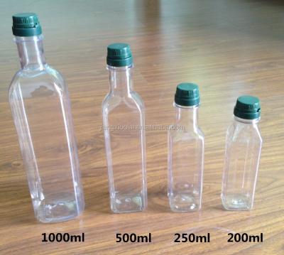 China food & 200ML 250ML 500ML 1000ML Beverage ANTIQUE PLACE CLEAR/GREEN PLASTIC FRYING OIL BOTTLE for sale