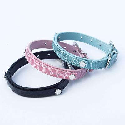 China Personalized Dog DIY Letters Personalized Adjustable PU Leather Pet Collar for sale