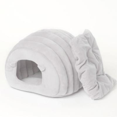 China House Viable Plush Shape Caterpillar Bed Soft Washable Cushion Pet Bed For Small Dogs And Cats Cave Sleeping Warm Bed Closed Pet Nest for sale