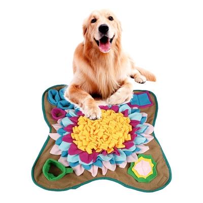 China Multi Sustainable Areas For Foods Custom Funny Dog Hiding Toys , Machine Washable Soft Dog Toys Chew Pet Food Bowl Mat for sale