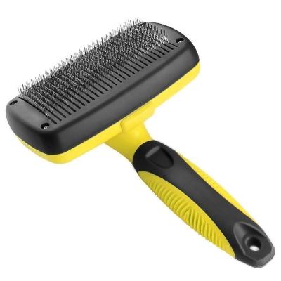 China Viable Dog Hair Removal Comb Grooming Cats Comb Pet Products Accessories For Dogs Grooming Automatic Hair Brush for sale