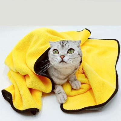 China Quick-Drying Towels Small Sustainable Soft Absorbent Thick Lint-Free Pet Bath Towel Cats Dogs Dogs Towel for sale