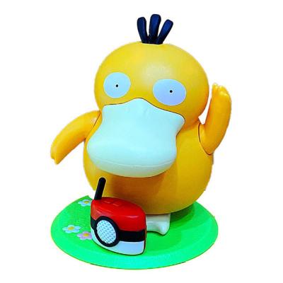 China Custom Decompression KFC PVC Anime Figures Toy Collectible Lovely Pika Psyduck Miniature Eco-Friendly Sets Jigglypuff Cartoon Squirtle Car Figures for sale