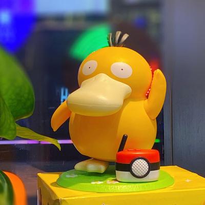 China Eco-friendly Decompression music PVC twist anime figure toy psyduck action number car decoration kids play for sale