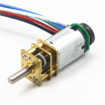 China 12mm Metal Enclosed Speed ​​DC Door Lock Motor 3v 6v 12v 24v N20 Electronic Gear Motor Totally Enclosed With Encoder for sale