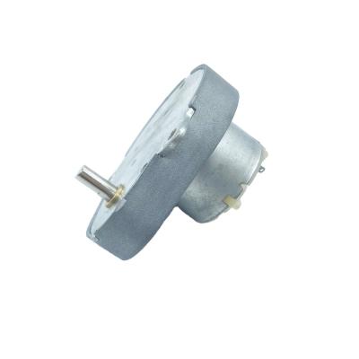 China Totally Enclosed High Torque 12V Low RPM DC Gear Motor With Parallel Flat Shaft Double Shaft Gearbox Spare 15kg.cm 5rpm Speed ​​Motor for sale