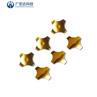 China OEM Facturing Tactile Metal Domes SS Four Legged Gold Plating Cross Shape for sale