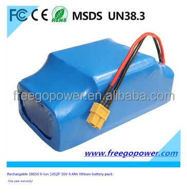 China 18650 Rechargeable Li-ion Battery 10S2P 36V4.4AH Lithium Battery Pack For Two Wheel Self Balancing Scooter 135*90*60mm 135*90*60mm for sale