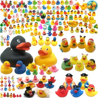 China Custom Plastic Rubber Duck Spray Water Tool PVC Duckie with Sound Floating Squeaky Shower Bath Toy Rubber Duck for Kids for sale