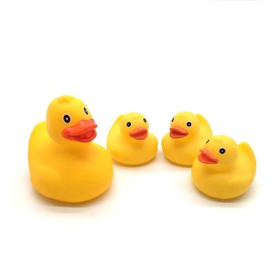 China Bath Toy Wholesale Plastic Squeaky Squirting Animal Rubber Little Yellow Duck Baby Water Bath Toys for Toddlers for sale