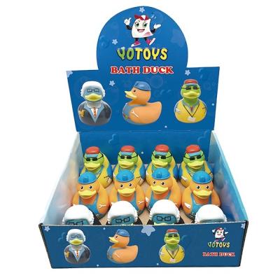 China Toy China Popular Custom Custom Bath Figure Police Rubber Race Duck Bath Toys For Children Kids for sale