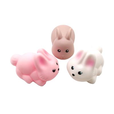 China Bath Toy High Quality Cute Squeaky Rabbit Soft Toy Rabbit Water Squirt Baby Bath Squeaky Toy for Kids Toddlers for sale