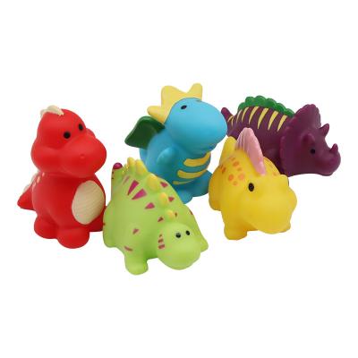 China Phthalate Free Vinyl Small Juguetes Dinosaur Water Spray Baby Bath Rubber Plastic Animal Toys For Kids Toddler for sale