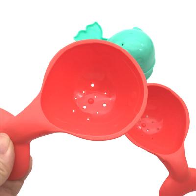 China Eco-friendly PVC Material Plastic Stacking Up Cups Play Baby Montessori Water Learning Early Educational Bath Toys For Kid for sale