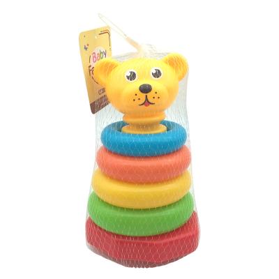 China Eco-friendly PVC Material Plastic Diy Stacking Up Teddy Bear Floating Montessori Educational Bath Animal Toys For Baby Infant for sale