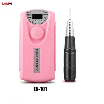 China SAMVI Plastic Portable Rechargeable Electric Nail Art Tools Set Nail Drill Machine 30000RPM Polish Machine Nail Folder Set for sale