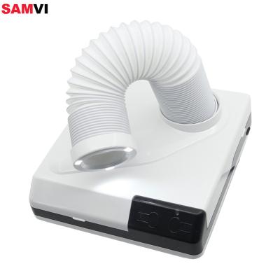 China 60W 3 LED Light Plastic Nail Dust Collector Machine For Nail Art Nail Fan Dust Suction Manicure Vacuum Cleaner for sale