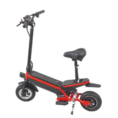 China 10inch tubeless tire unisex 36V/350W 48v/500w Electric Scooter folding electric scooter with seat for adults for sale