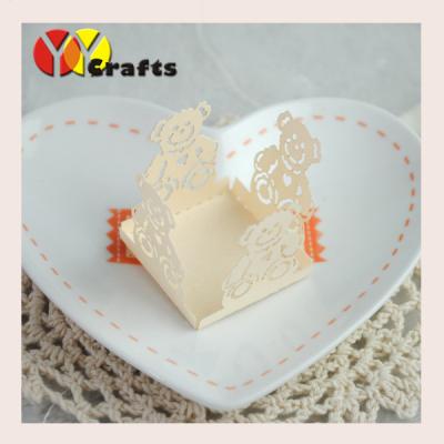 China Min chocolate laser cut cupcake wrappers for wedding and party for sale