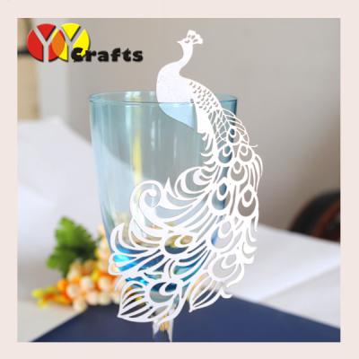 China Wedding Table Place Cards white peacock , Elegant Place Card Holders for sale