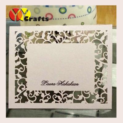 China Paper Wedding Thank You Card or RSVP card laser cut flower branch for sale