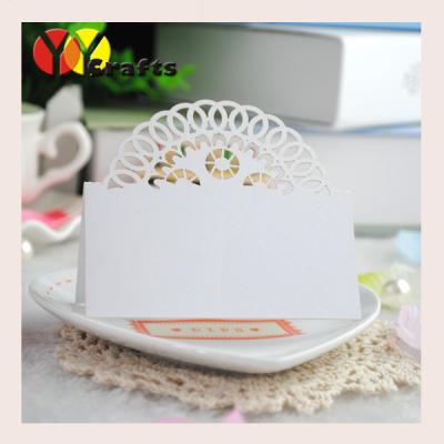 China Beautiful lace 3d handmade Table Seating Cards For wedding decoration for sale