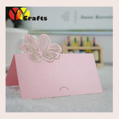 China Lotus flower Wedding Table Place Cards with printed small card for sale