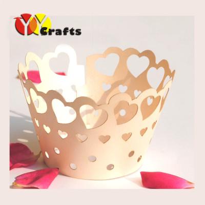 China Heart to heart  Wedding Cupcake Liners party tea favors 5X8.5X5 cm for sale