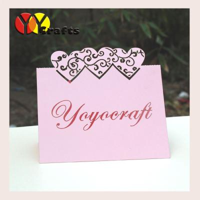 China Love Heart Wedding Table Place Cards , Name Placement Cards for sale