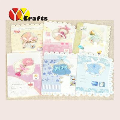 China Elegant for baby shower invitation card white color paper with printing for sale