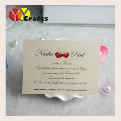 China Normal printed wedding thank you card for guests customized printing text for sale