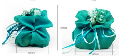 China OEM Wedding Candy Bags Dark Blue Color Gift Packaging Bag for sale