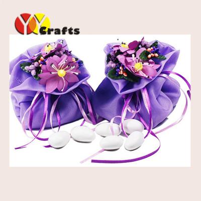 China Fancy Sweet Candy Packaging Bags Popular Purple Handmade 9x6x10 cm for sale