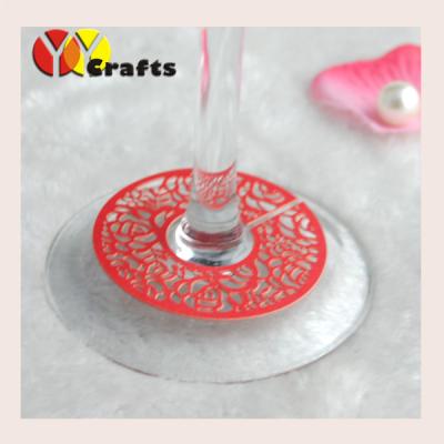 China 5.5x5.5 cm Red Flower wine claims For wedding party decoration for sale