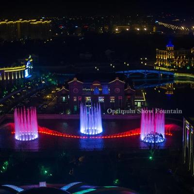 China Large Size Modern Outdoor Decoration Colorful Musical Fountain With DMX Lights Projects Fountain Equipment for sale