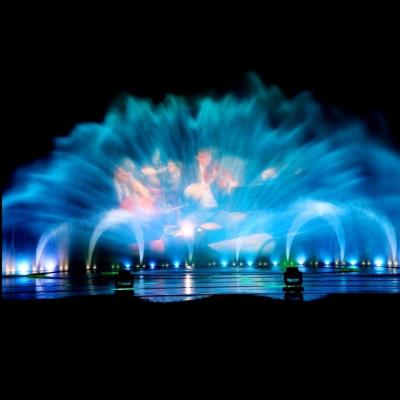 China Fuentes De Agua Contemporary Wonderful Modern Laser Fountain And Water Screen For Projector for sale