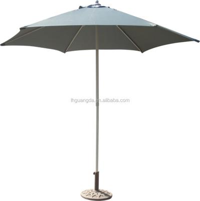 China Outdoor Furniture Low Price Single Pole Hand Push Central Umbrella for sale